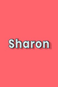 Sharon vector halftone word typography