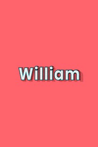 William vector halftone word typography