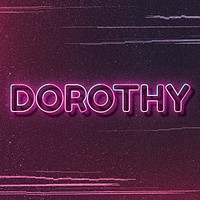 Dorothy name font block letter typography vector