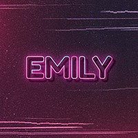 Emily name font block letter typography