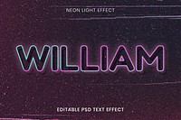 William name font editable psd text effect