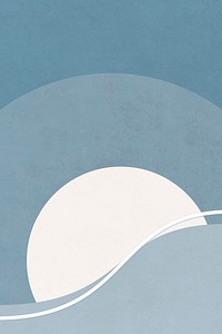 Moon landscape minimalist aesthetics vector with dull colors