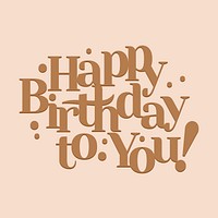 Fancy Happy birthday to you card vector