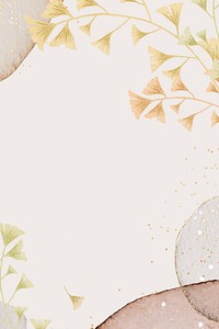 Pastel beige floral psd on color stain banner