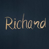 Psd Richard sparkling gold font typography