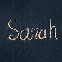 Sarah shimmery psd gold font typography