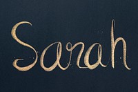 Sarah shimmery psd gold font typography