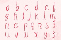 Lowercase alphabet calligraphy psd typography font