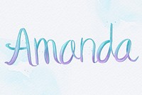 Amanda two tone psd name typography