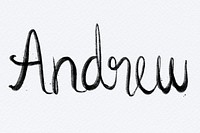 Hand drawn Andrew psd font typography