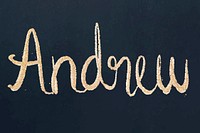 Gold font Andrew vector name typography