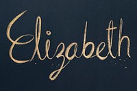 Elizabeth sparkling gold psd font typography