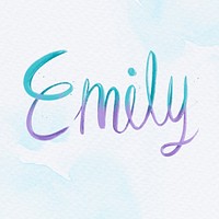 Psd Emily name hand lettering font