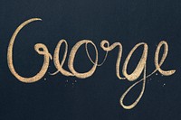 George sparkling gold font psd typography