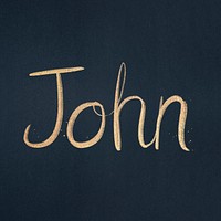 John sparkling gold font psd typography