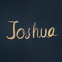 Psd Joshua sparkling gold font typography