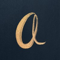 Psd calligraphy letter A typography font