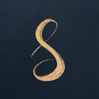 Letter s typography psd brush stroke font