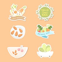Natural food collection vector