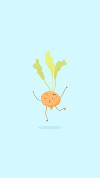 Round beetroot character phone background vector