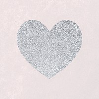 Glitter heart sticker illustration