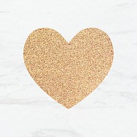 Glitter heart sticker illustration