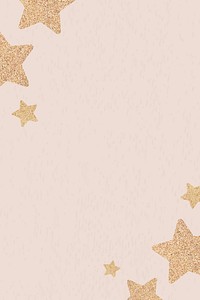 Glitter gold star frame design illustration