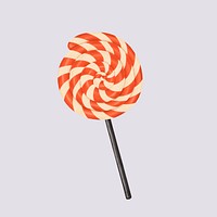 Hand drawn swirly lollipop mockup