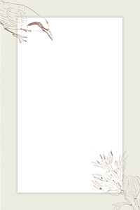 Flower and a bird on a beige background vector