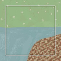 Rectangle frame on abstract landscape background vector
