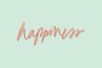 Happiness on a green background illustration