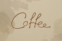 Coffee typography on a beige background vector 
