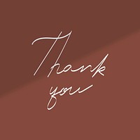 Thank you on a maroon background vector 