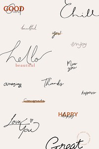 Cursive handwriting patterned background vector