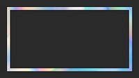 Colorful rectangle gradient border template vector