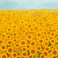 Sunflower garden background vector