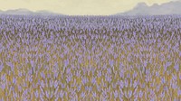Blooming lavender garden background template vector