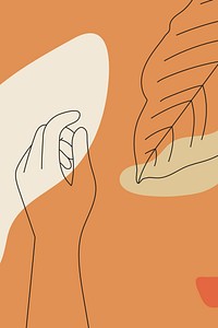 Woman hands line art vector