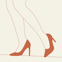 Woman legs in high heel shoes vector