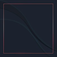 Mockup frame on black abstract wavy background vector