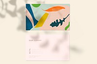 Natural abstract business card design illustration