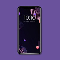 Abstract patterned mobile phone wallpaper mockup