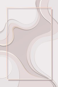 Rectangle frame on curve patterned background vector
