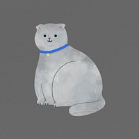Scottish Fold cat on a gray background template