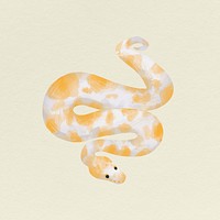 Ball Python on a beige background template
