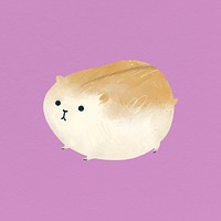 Brown little hamster on a purple background vector