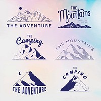 Mountain shapes for logo vector