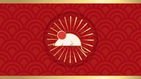 The year of the rat background vector
