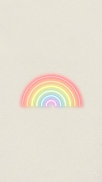 Rainbow colors neon vector mobile phone wallpaper