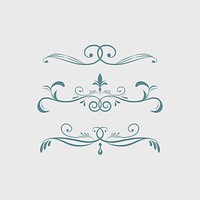 Decorative calligraphic ornaments vector set